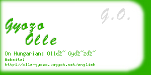 gyozo olle business card